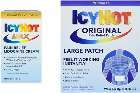Amazon Icy Hot Max Strength Oz Pain Relief Cream With Lidocaine Plus Menthol Bundle With