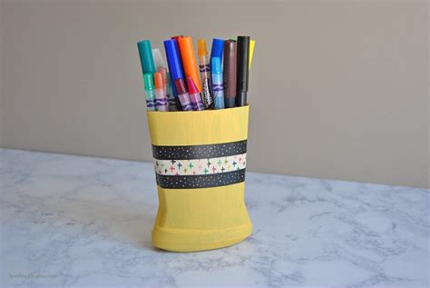 How To Make An Upcycled Pen Holder Sparkles Of Sunshine