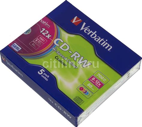 Аксессуары для оптический диск CD-RW Verbatim 700МБ (29240) купить в ...