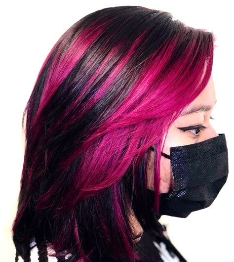 draculaura hair | Short hair highlights, Pink hair dye, Hair stripes