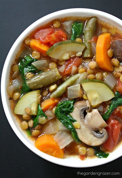 The Garden Grazer Lentil Vegetable Soup