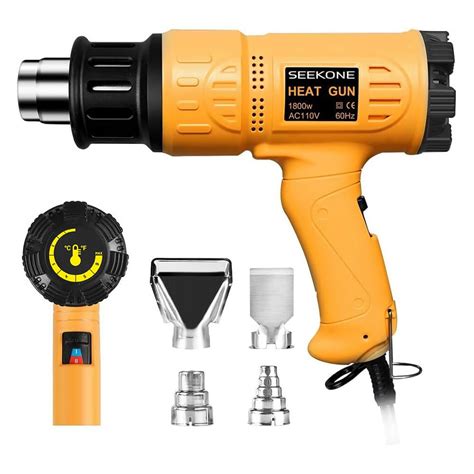 Seekone Heat Gun W Fast Heating Heavy Duty Hot Air Gun Kit Variable