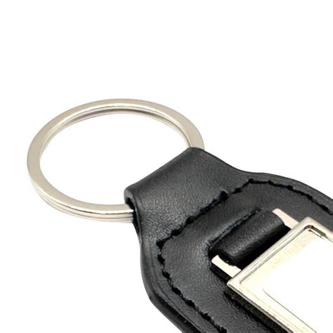 Pu Metal Keyring Rectangle Black Titan Jet Africa