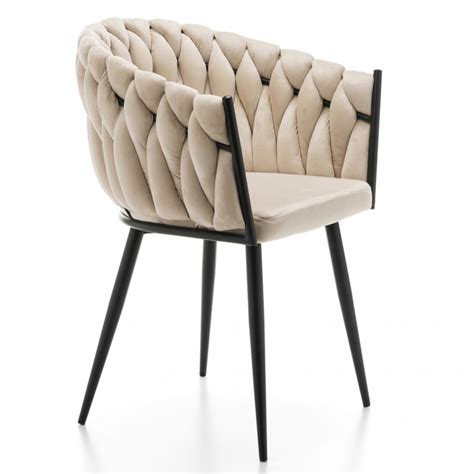 Krzesło tapicerowane Latina beżowe