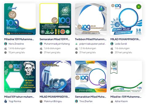 LINK Twibbonize Milad Muhammadiyah 2021 Ke 109 Pasang Bingkai Foto