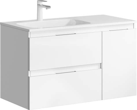 Подвесная тумба Aqwella (Аквелла) серии Accent 90 см. с двумя ящиками и ...