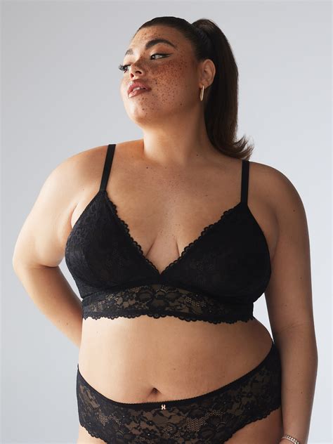 Floral Lace Triangle Bralette In Black Savage X Fenty