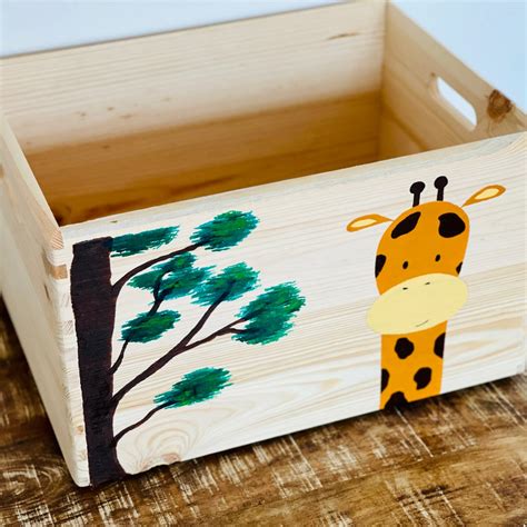 Giselle Giraffe Toy Box Large And Personalised Toy Storage Etsy