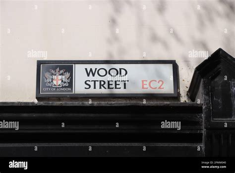 Wood Street City Of London Uk Stock Photo Alamy