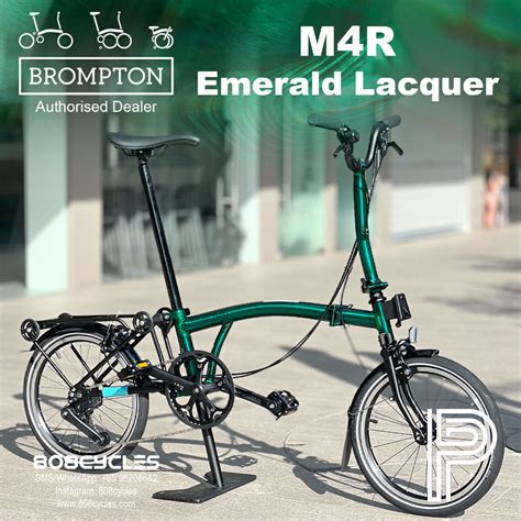 Brompton P Line M4R Emerald Lacquer Mid Handlebar With Rack Sports