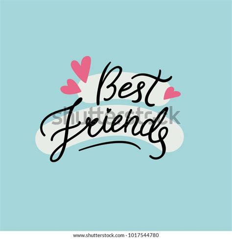 Vector Best Friends Poster Vector Illustration Stock Vector (Royalty ...