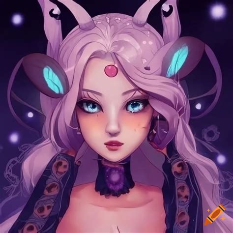 Anime Style Lunar Moth Girl On Craiyon
