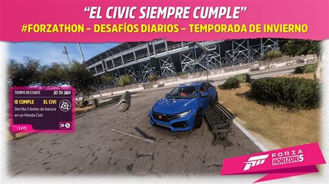 Forza Horizon 5 El Civic Siempre Cumple Desafíos Diarios FORZATHON