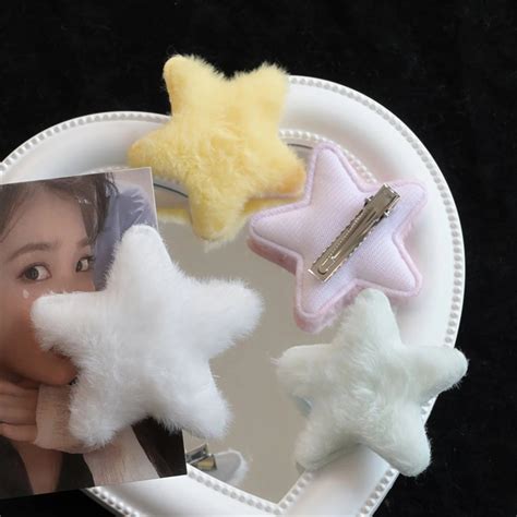 Dospita Plush Star Bb Hair Clips Women Grils Cute Metal Star Hair Clips