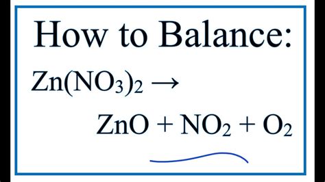 Decomposition Of Zinc Nitrate CalvinrtMoon