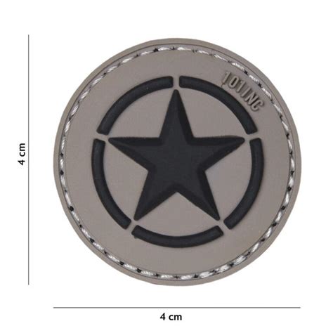 Le Stock Americain Patch D Pvc Allied Star Gris