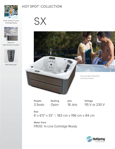 Hot Spring SX 3 Person Hot Tub Hot Tub In Stock
