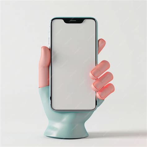 Premium Photo Craft A 3d Visualization Of A Smartphone Cradled In A