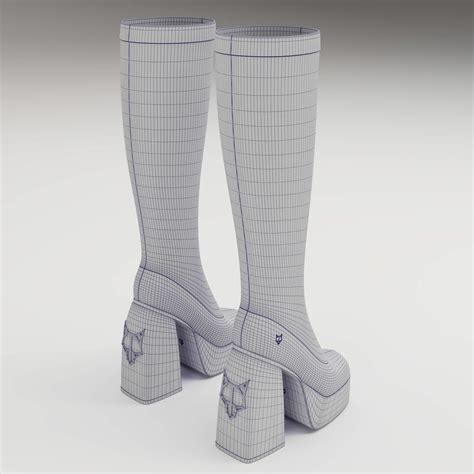 Naked Wolfe Patent Boots Red 3D Model By YanaDesVal