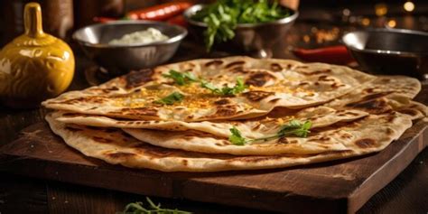 Premium AI Image | Appetizing Indian Chapati in a restaurant Indian national dish High quality ...