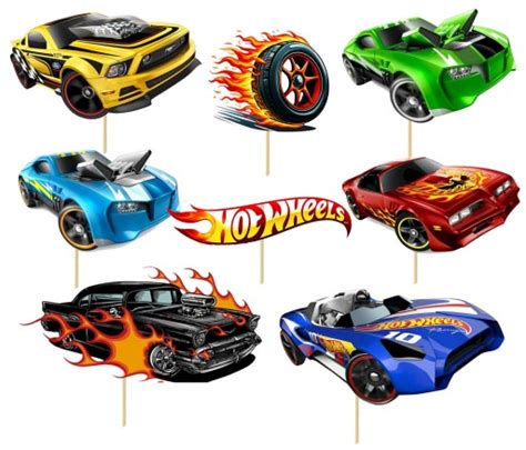 Toppery Topper Na Tort Babeczki Ozdoba Hot Wheels Auta Pojazdy Szt Cena