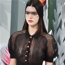 Kendall Jenner Modeling Her Tits In A See Thru Top