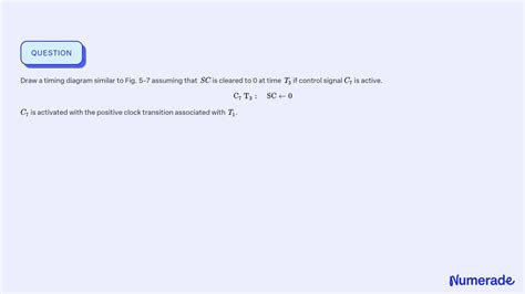 SOLVED Draw A Timing Diagram Similar To Fig 5 7 Assuming That S C Is