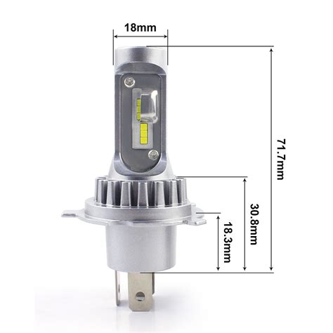Newest H19 Fanless Led Headlight Conversion Kit H18 H19 Bulb Motorcycle ...