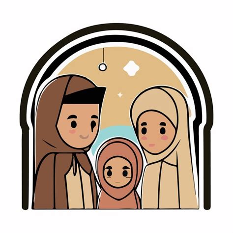 Premium Vector Sticker Of Islamic Religious Symbols And Cartoon