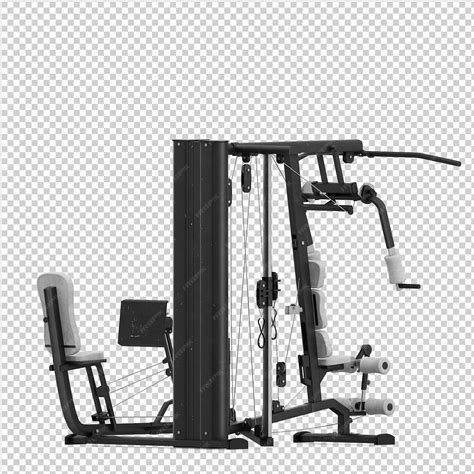 Premium PSD | Isometric gym equipment