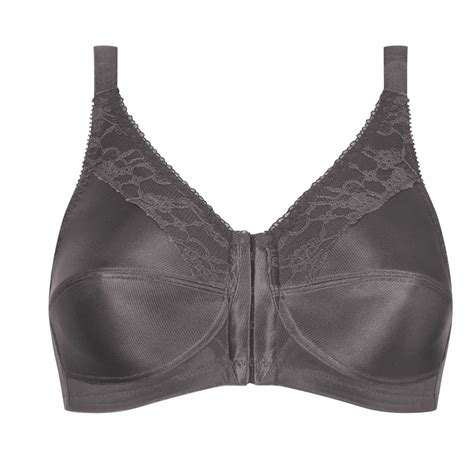 Nancy Wire Free Front Closure Bra Dark Grey Light Nude 44740 44739 Second To Nature