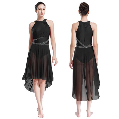 Women's Shiny Halter Lyrical Dance Dress Cocktail – Grandado