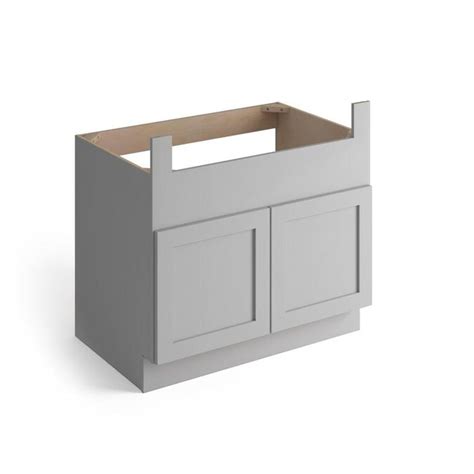 Valleywood Cabinetry 36 In W X 34 5 In H X 24 In D Proper Gray Birch Sink Base Stock Cabinet In