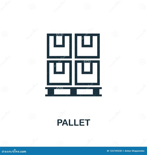 Pallet Icon Monochrome Style Design From Logistics Delivery Icon