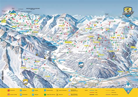 Pistekaart Tux Wintersport Dorp Met 142km Piste In Oostenrijk