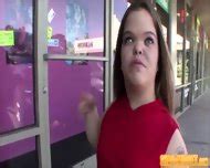 Horny Midget Slut Picks Up Guy