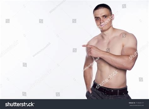 Portrait Handsome Smiling Naked Man Looking Stock Photo 713545171 Shutterstock