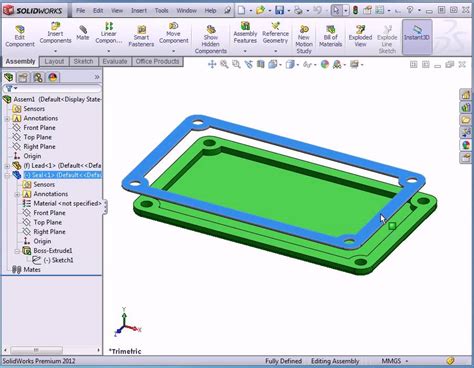 Solidworks 2012 Video Tutorial Assembly How To Use In Place Mates