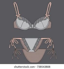Lingerie Bra Set Vector Illustrations Image Vectorielle De Stock Libre De Droits
