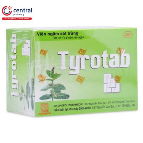 Thuốc Tyrotab - viên ngậm sát trùng họng hiệu quả