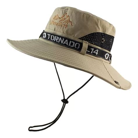 Gorro Bucket Hat Tornado F Ala Ancha Pescador Colores Cuotas Sin