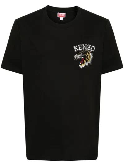 Kenzo T Shirt Tiger Academy Homme Noir In Black Modesens