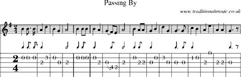 Guitar Tab And Sheet Music For Passing By