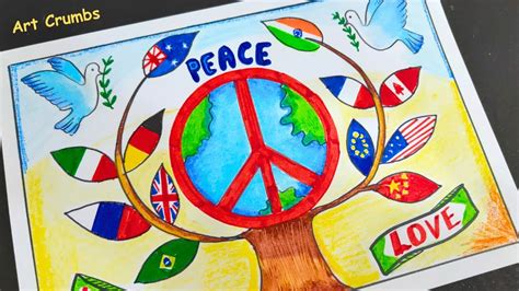 Peace Day Poster World Peace Day Drawing Easy Drawing On Peace