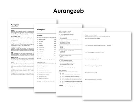 Aurangzeb Teaching Resources