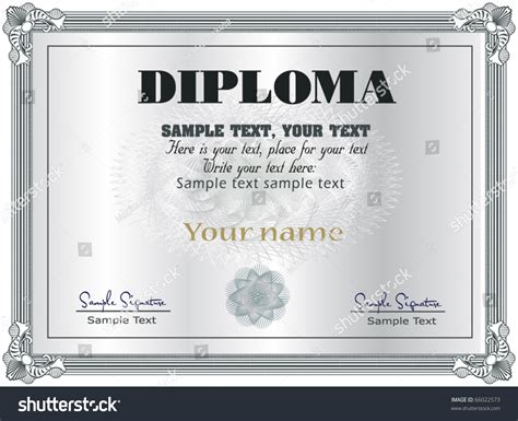 Diploma Frame Vector Template 66022573 Shutterstock