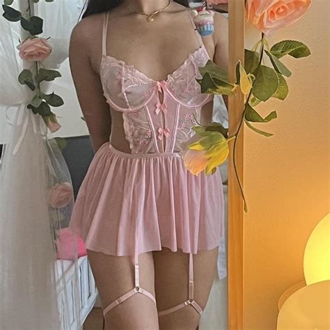 Cute Pink Lingerie Not Victorias Secret Depop