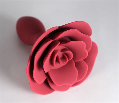 Silicone RED Rose Anal Butt Flower Plug Ass Sex Toy Men Women BDSM Training EBay