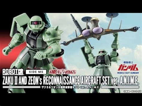 Robot Spirits Zaku Ii And Zeons Reconnaissance Aircraft Set Ver