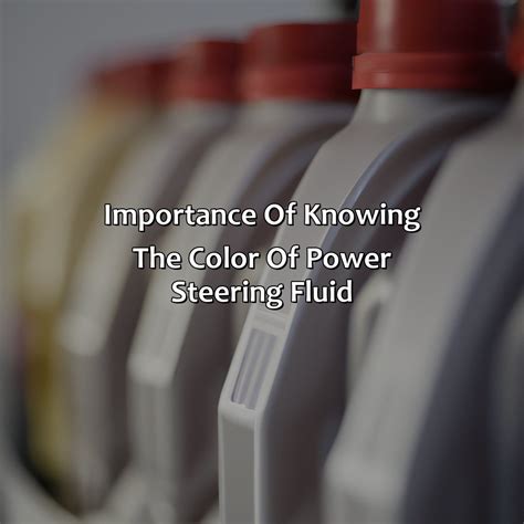 What Color Is Power Steering Fluid